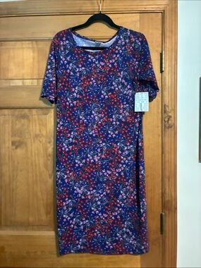 Lularoe Purple Floral Midi Dress
